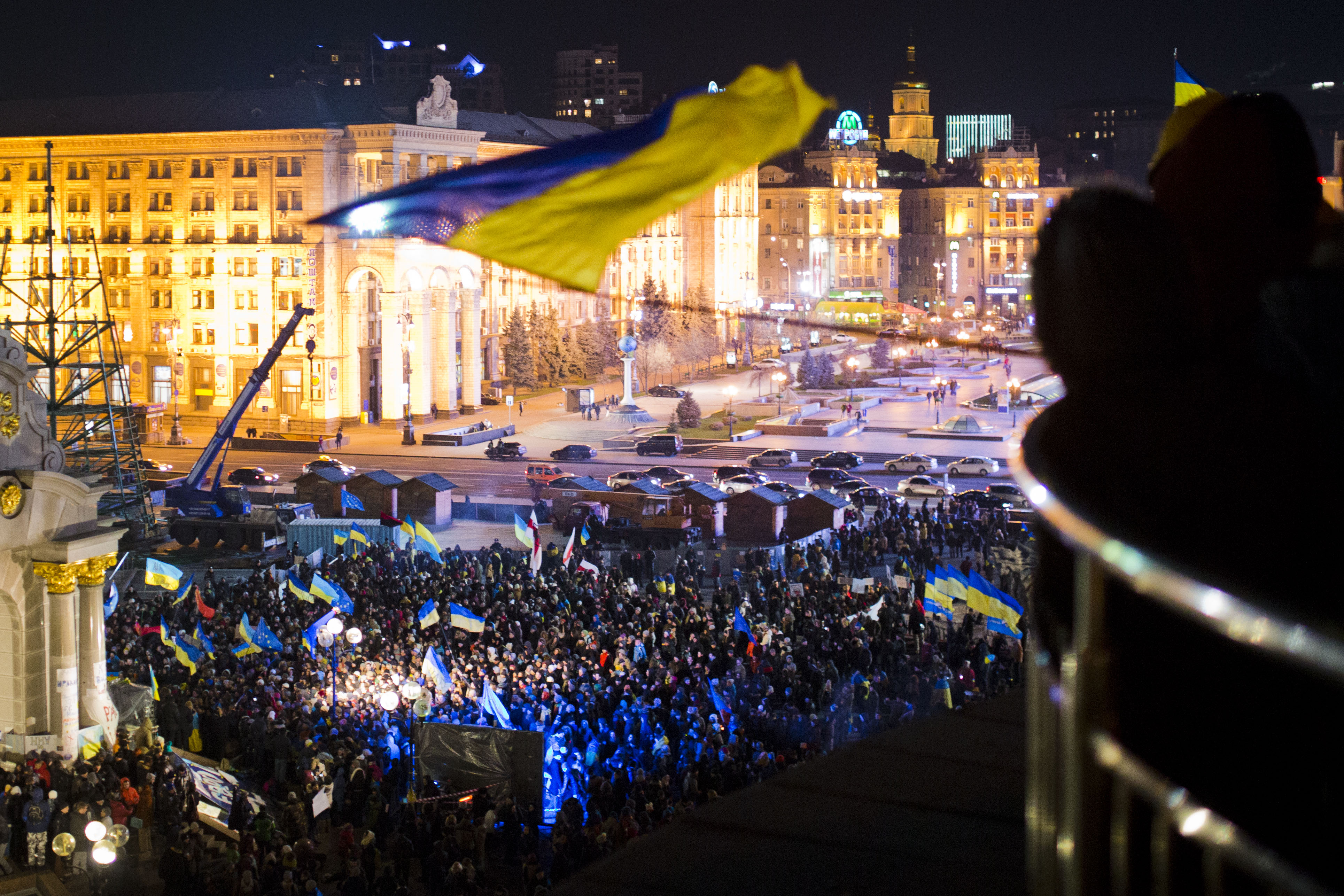 A photo of the Euromaidan protests in Ukraine.