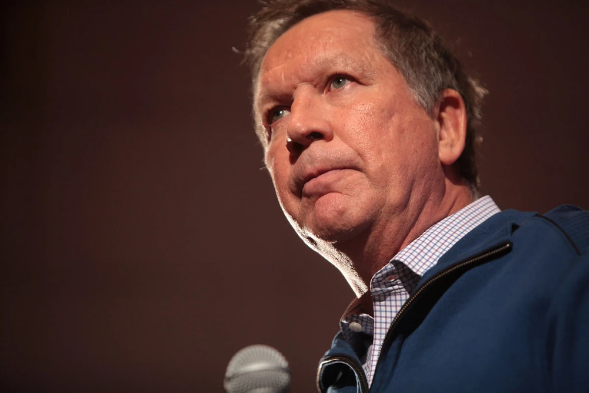 John Kasich talking at a panel.