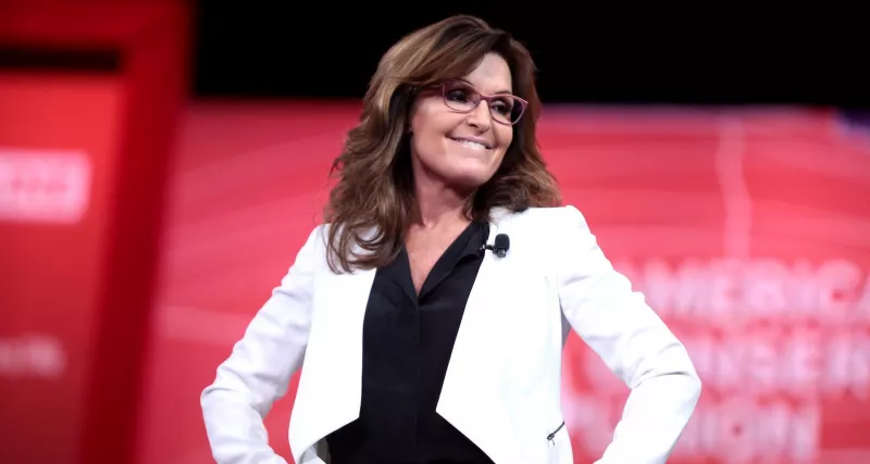 Sarah Palin speaking at a conservative rally.